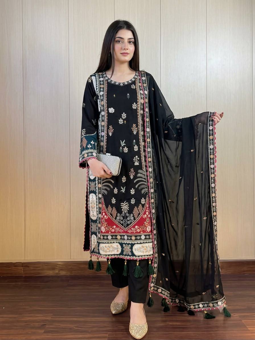 Designer Kaftaan Set with Pant & Dupatta ✨