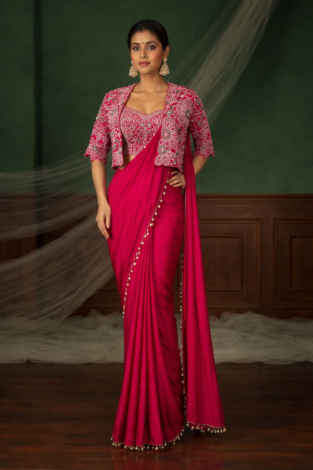 Experience effortless luxury with this premium ready-to-wear saree