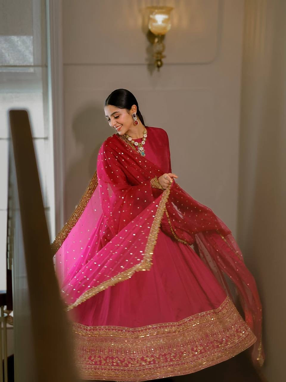 PREMIUM*READYMADE*ANARKALI*SUIT*SET* *[3 PIS]* 👗