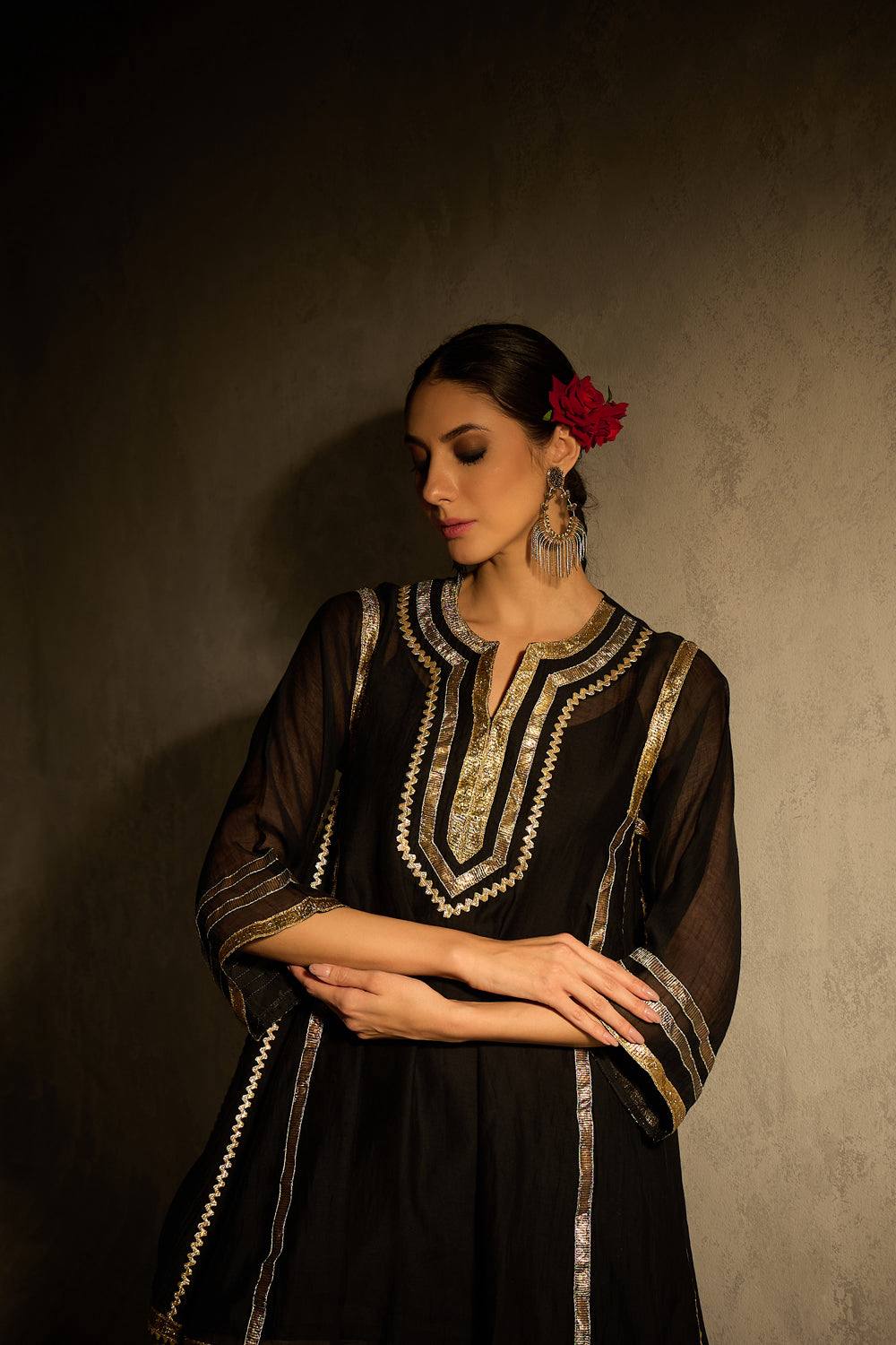 Celebrity Inspired Pure Chanderi Elegance Festive Luxe Kurta