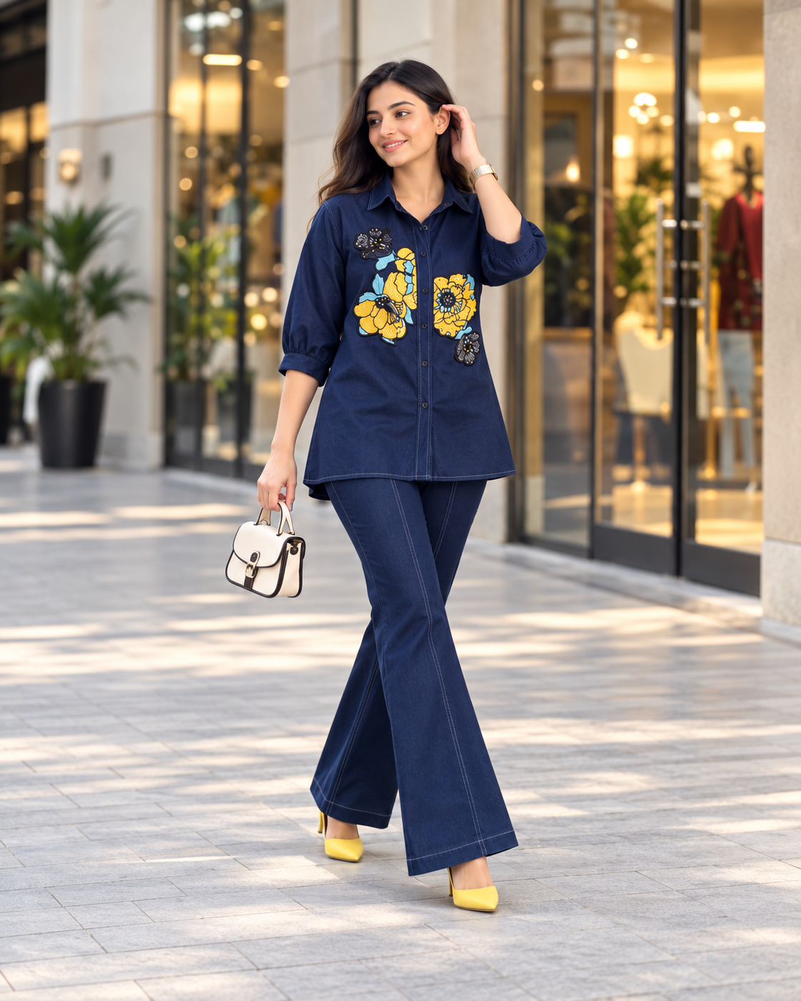 Embroidered Cotton Co-Ord Set