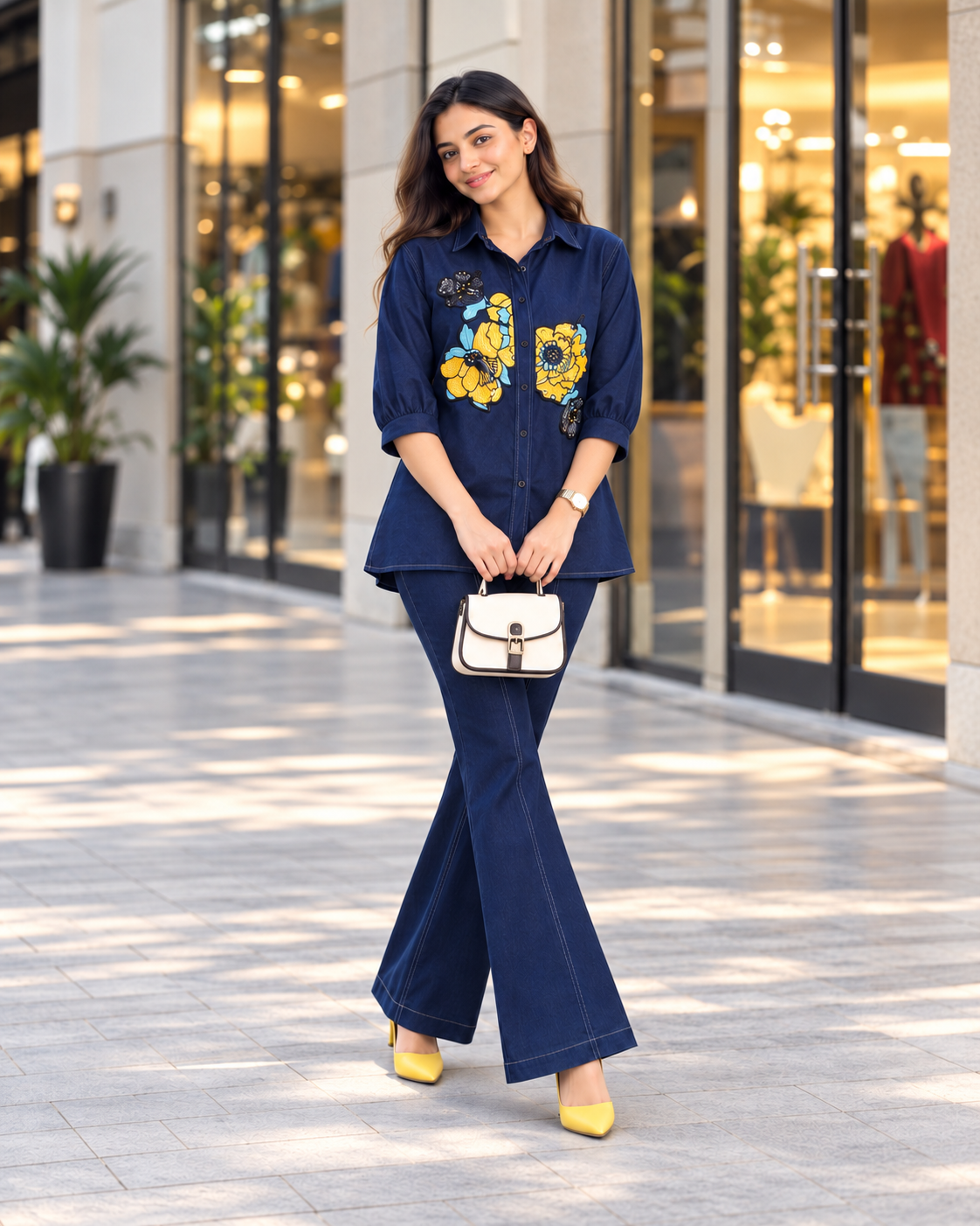 Embroidered Cotton Co-Ord Set