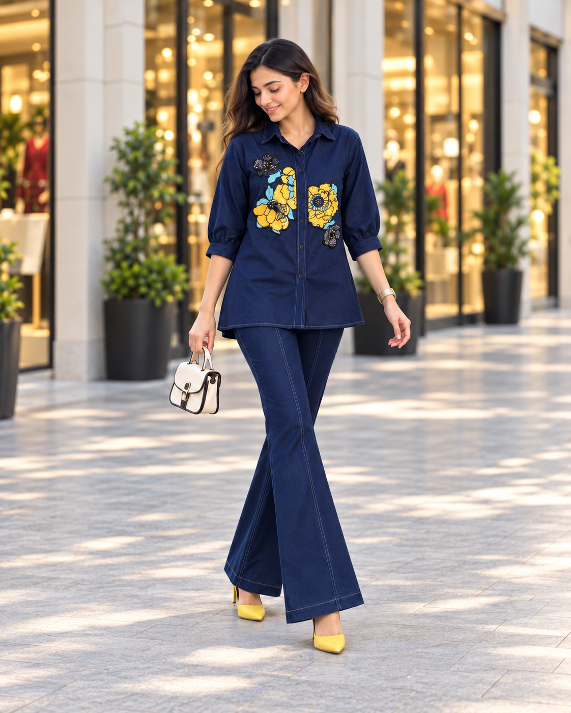 Embroidered Cotton Co-Ord Set