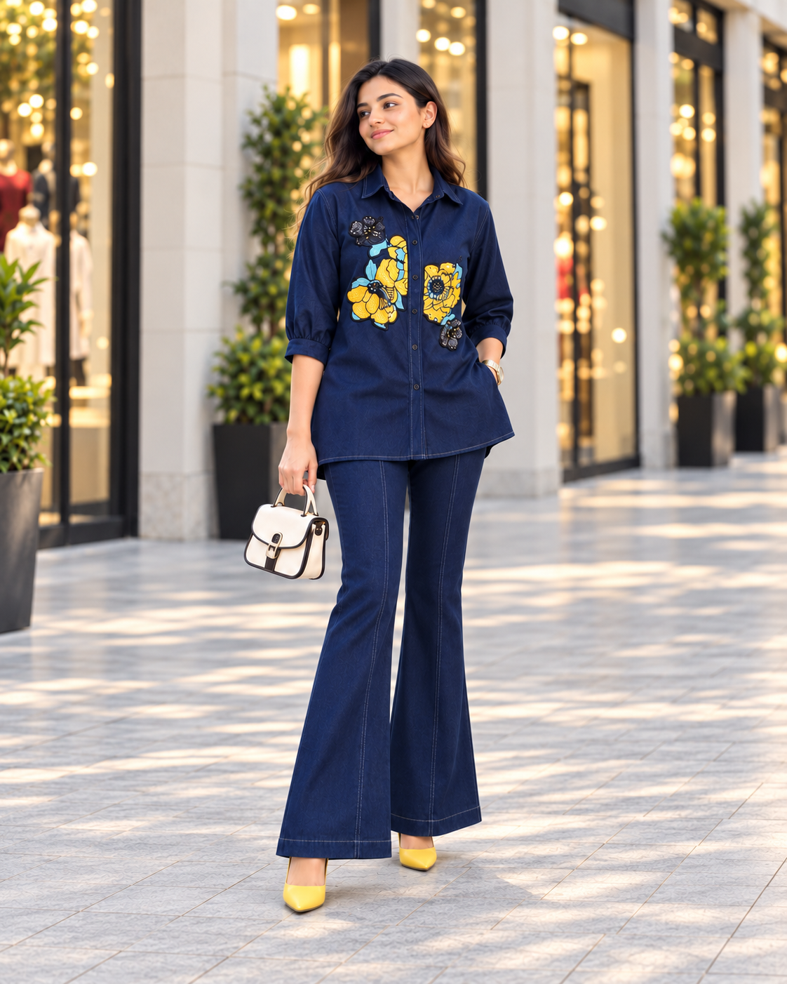 Embroidered Cotton Co-Ord Set