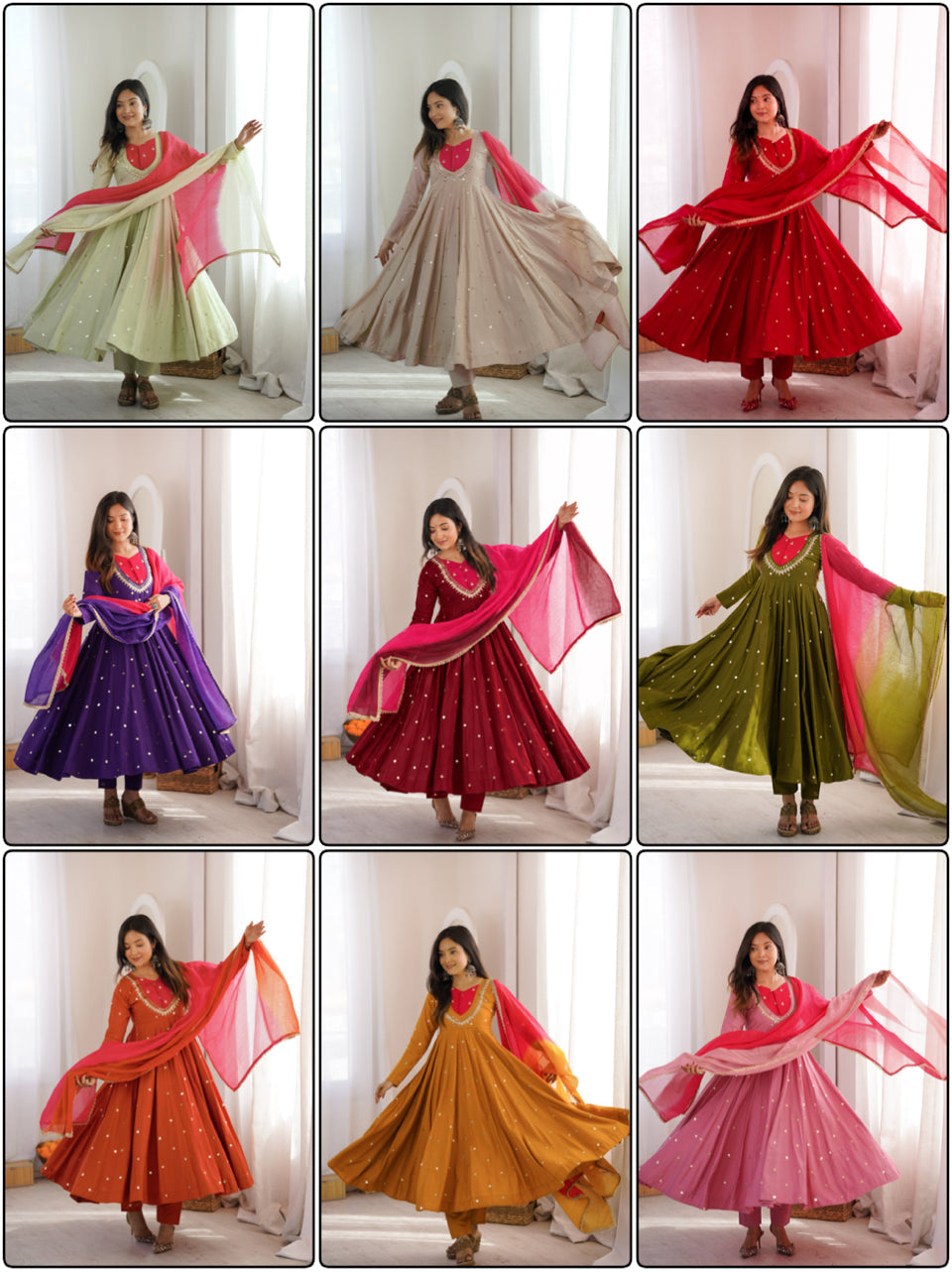 Sitara Real Mirror Embellished Anarkali Set