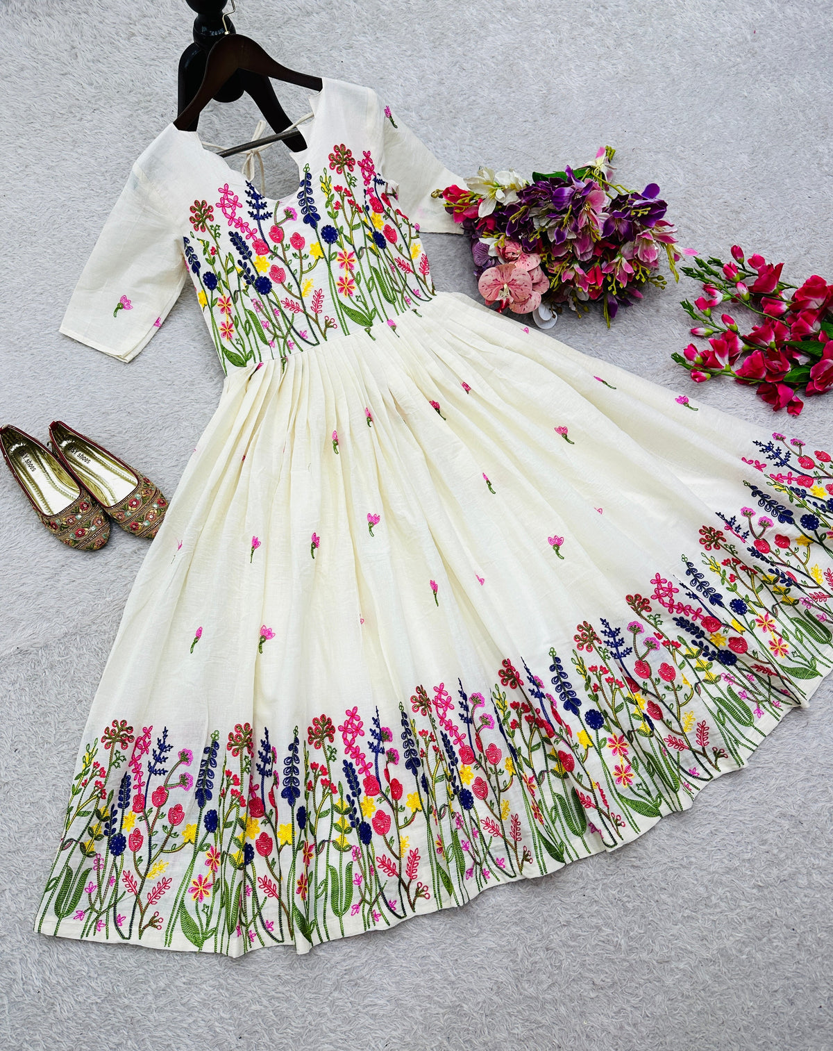 New White Color Designer Party Wear Gown