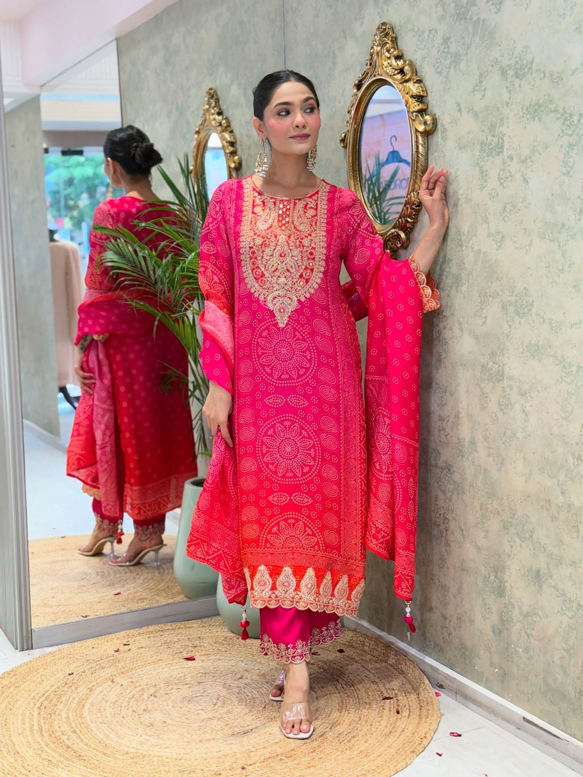 Premium Ready-to-Wear Crepe Set With Heavy Embroidery