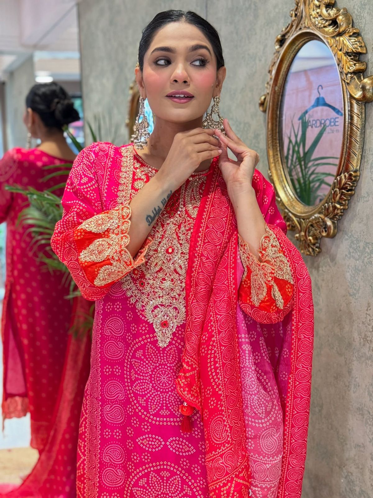 Premium Ready-to-Wear Crepe Set With Heavy Embroidery