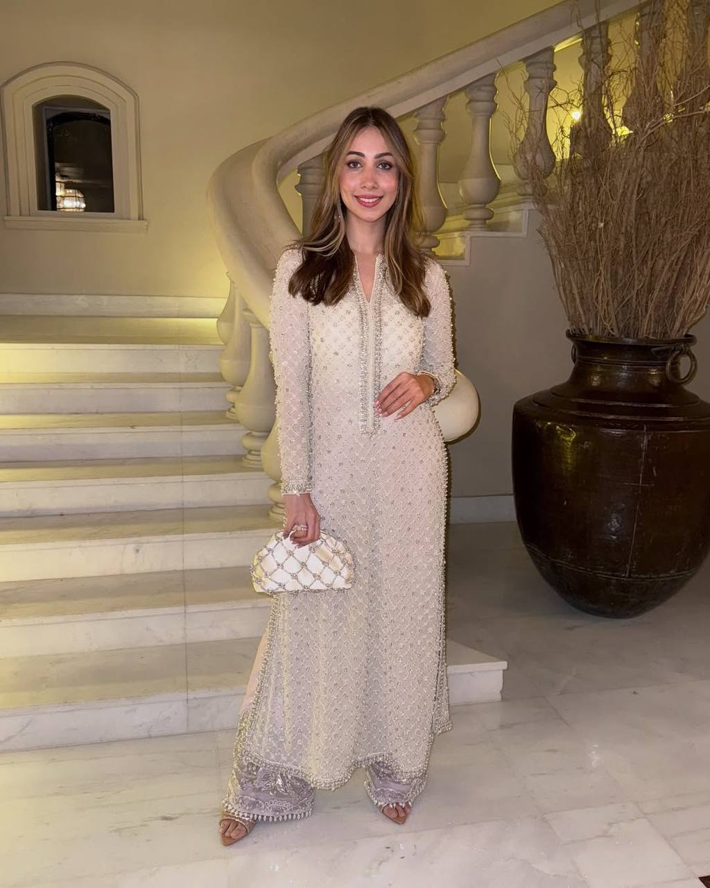 Designer Pearl Embroidered Ethnic Suit Set