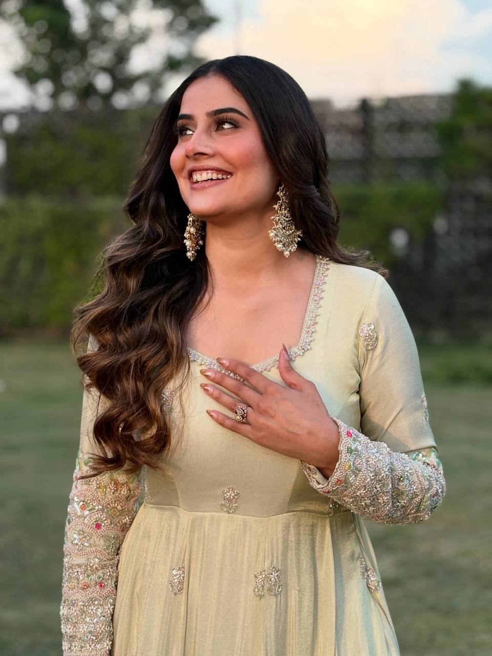 New Designer Heavy Georgette Embroidered Anarkali Set