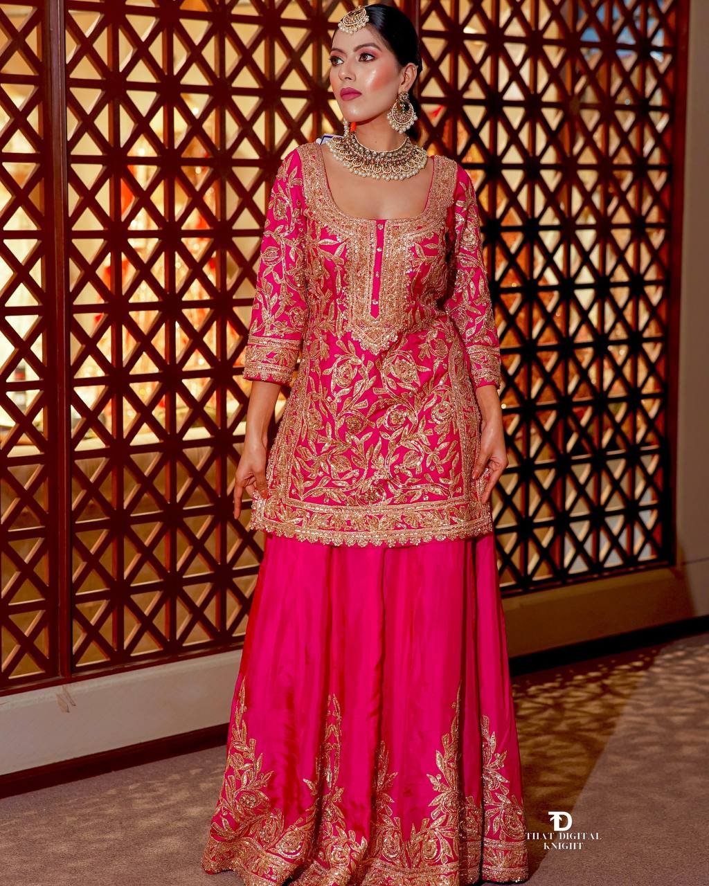 New Designer Party Wear Top & Palazzo Set with Fancy Dupatta & Embroidery Work