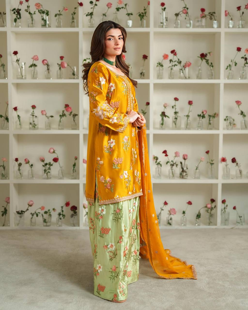 New Designer Party Wear Top & Sharara Set with Fancy Dupatta – Fully Stitched