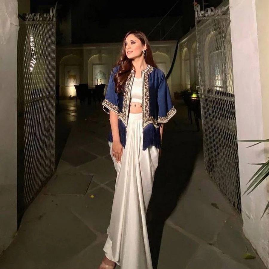 New 3-Piece Western Draped Dhoti Set with Koti