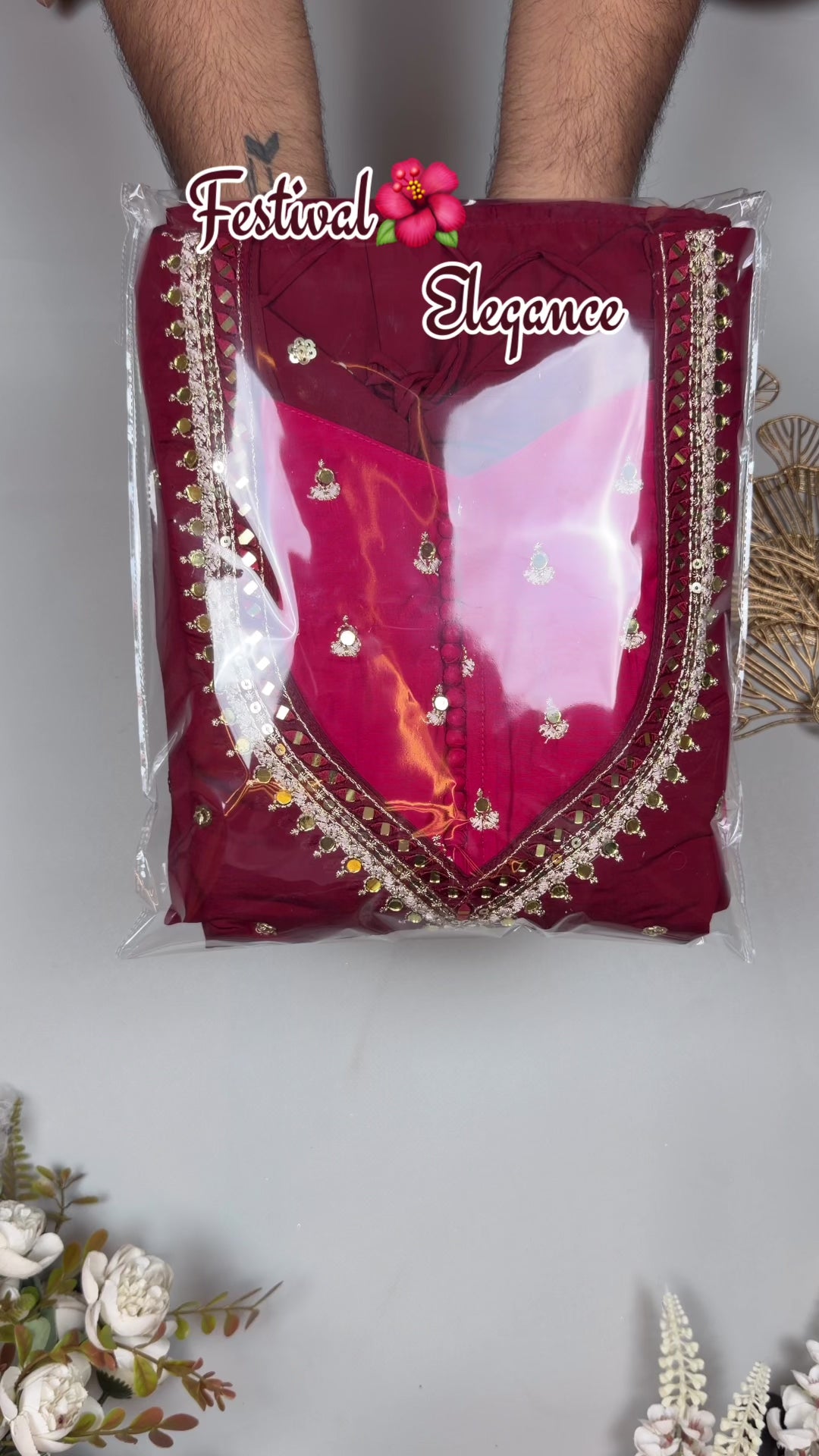 Sitara Real Mirror Embellished Anarkali Set